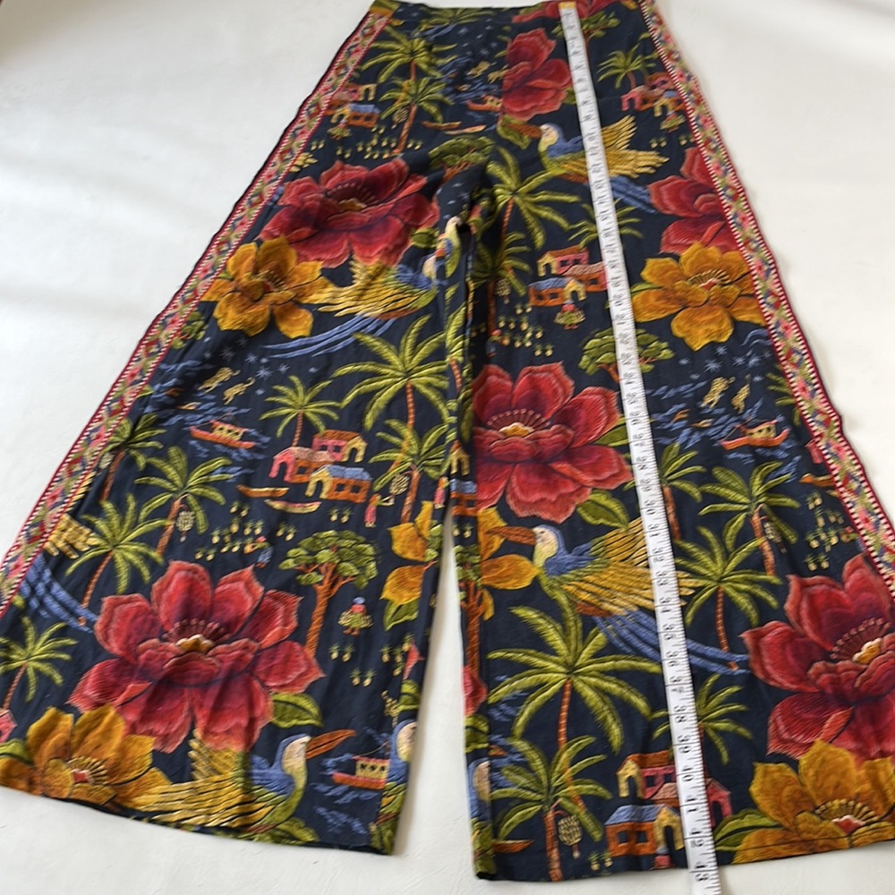 FARM RIO PRINTED WIDE-LEG PANTS SIZE S MULTICOLOR NWT SOLD OUT - Picture 12 of 14